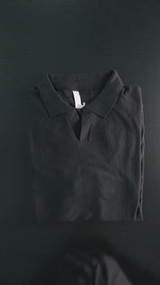 Men's Jacquard Textured Short Sleeve Polo Shirt