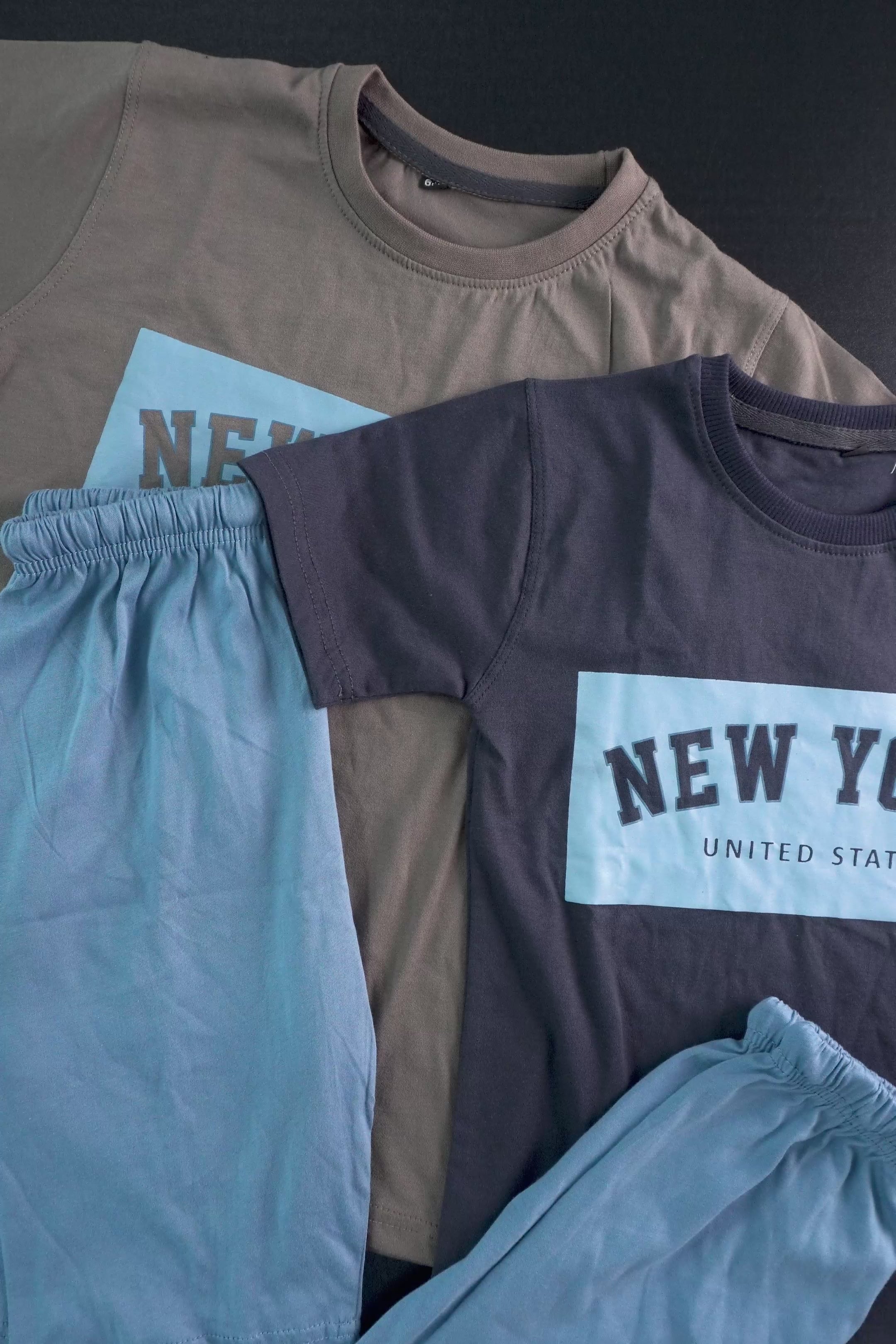Boy's New York Printed Twin Set