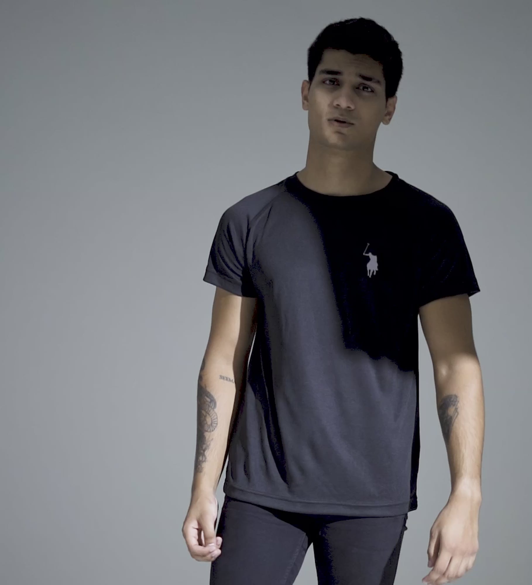 Polo Republica Men's Pony & Three Stripes Printed Activewear Tee Shirt