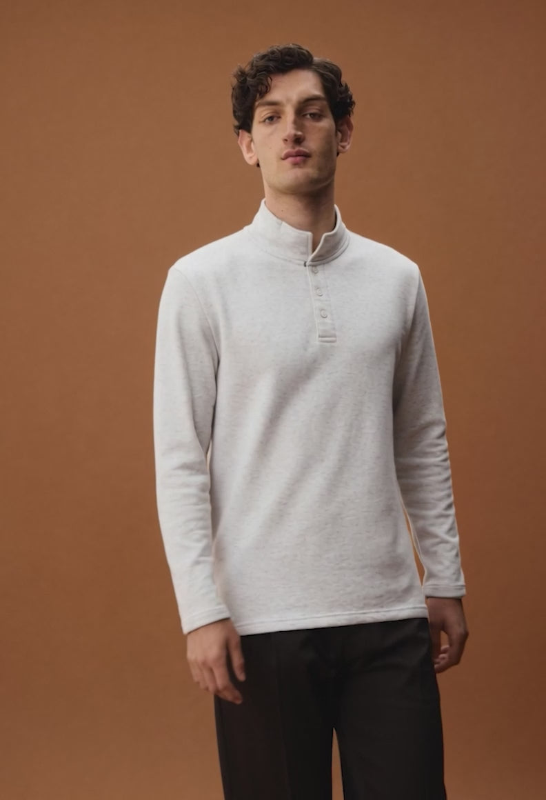 Max 21 Men's Fleece Henley Shirt