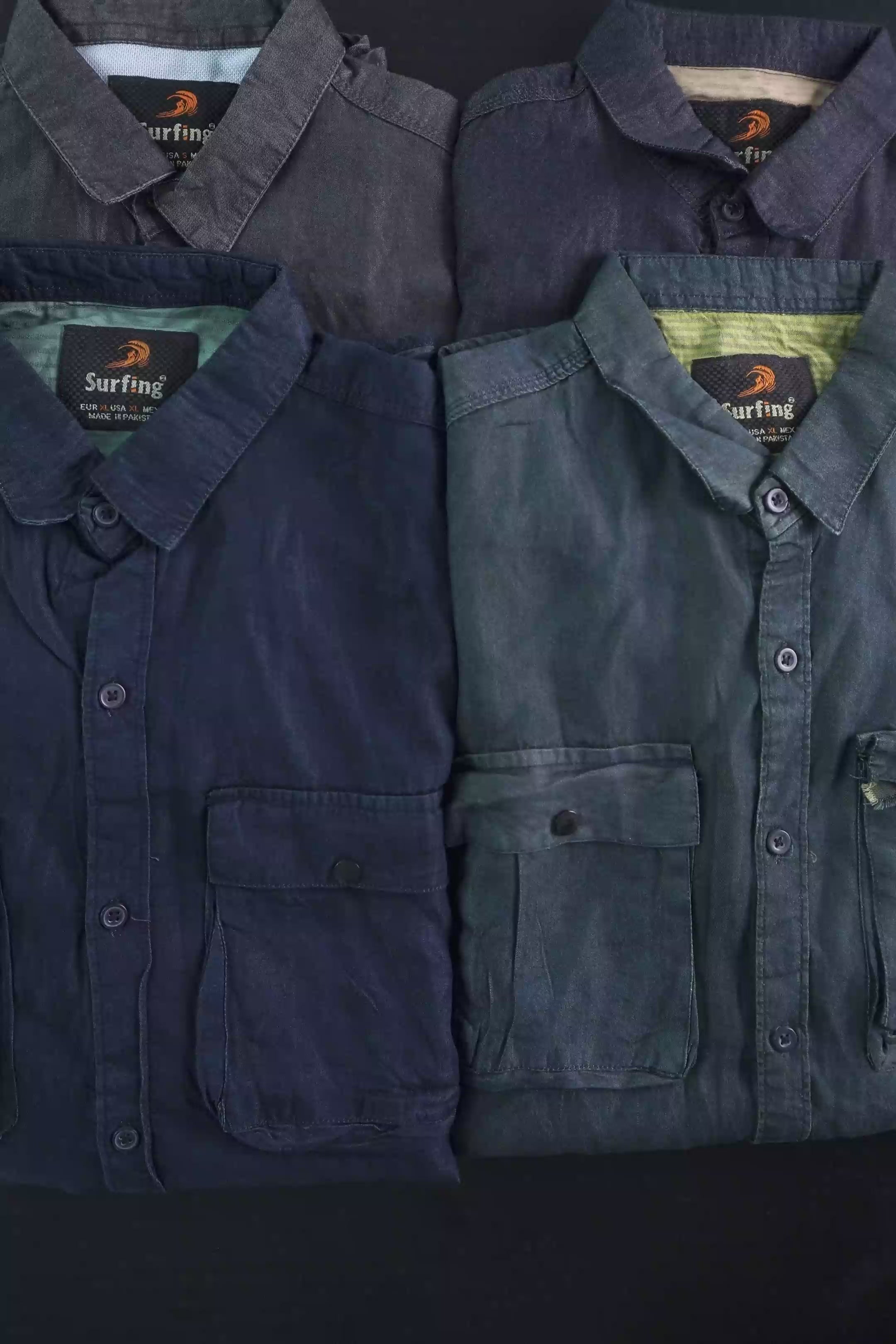 Surfing Men's Flap Pockets Casual Shirt