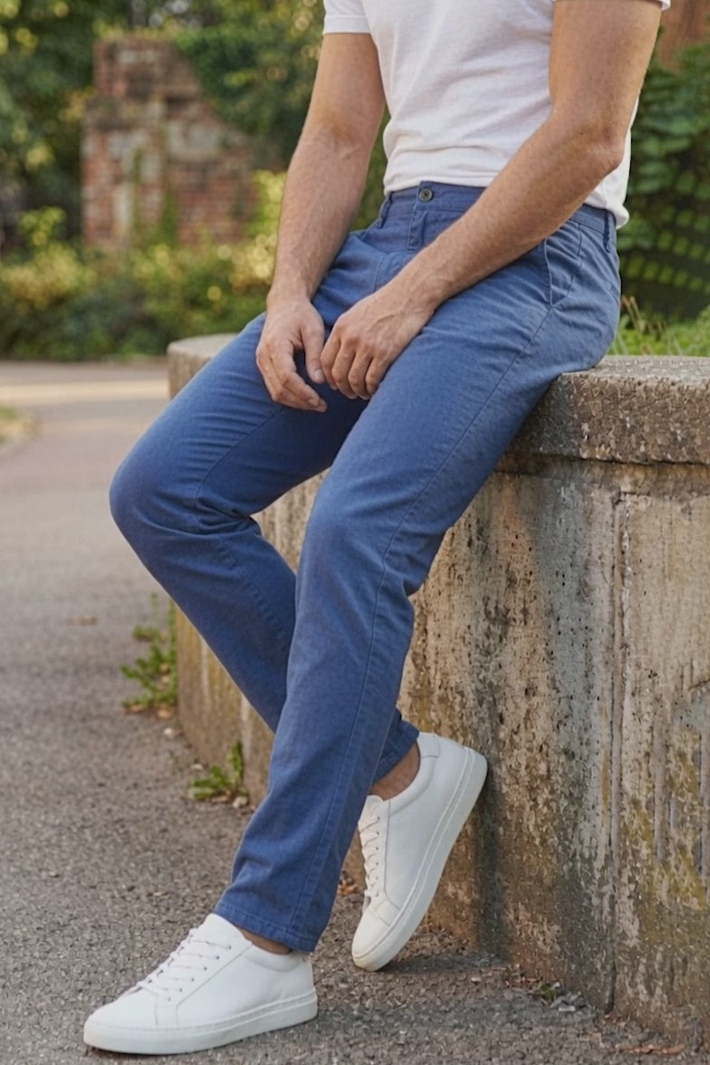 Carry Men's Textured Regular Fit Cotton Pants