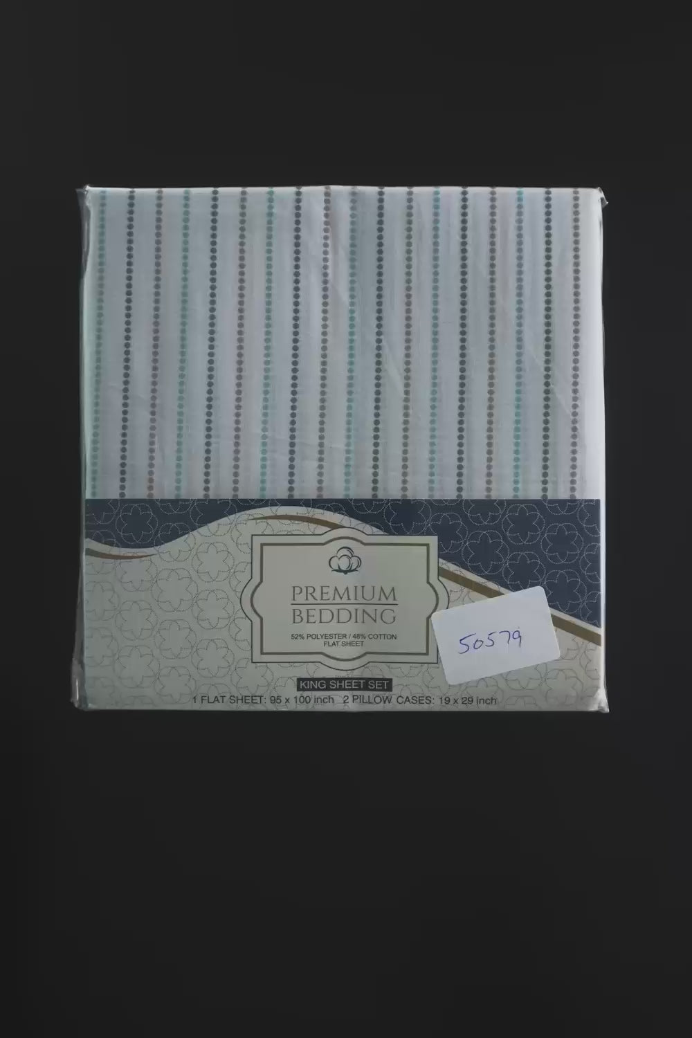 King Size Dots Printed Bedsheet With Pillow Cases