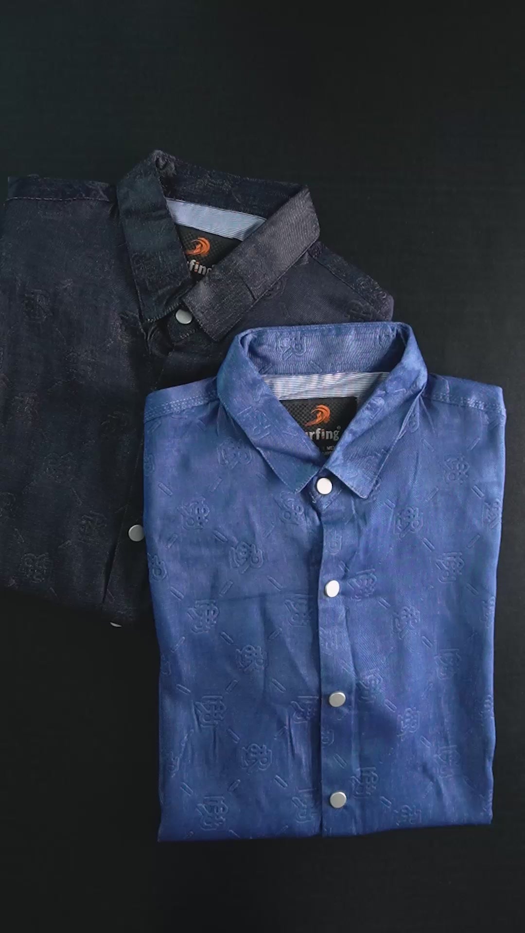 Surfing Men's Snap Buttons Casual Shirt