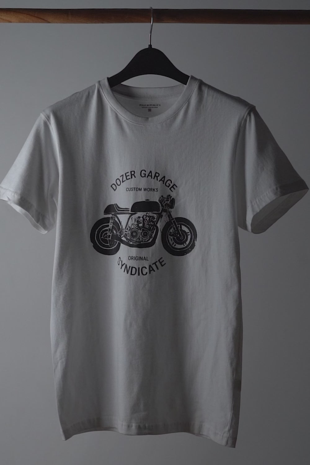 Polo Republica Men's Dozer Garage Printed Crew Neck Tee Shirt