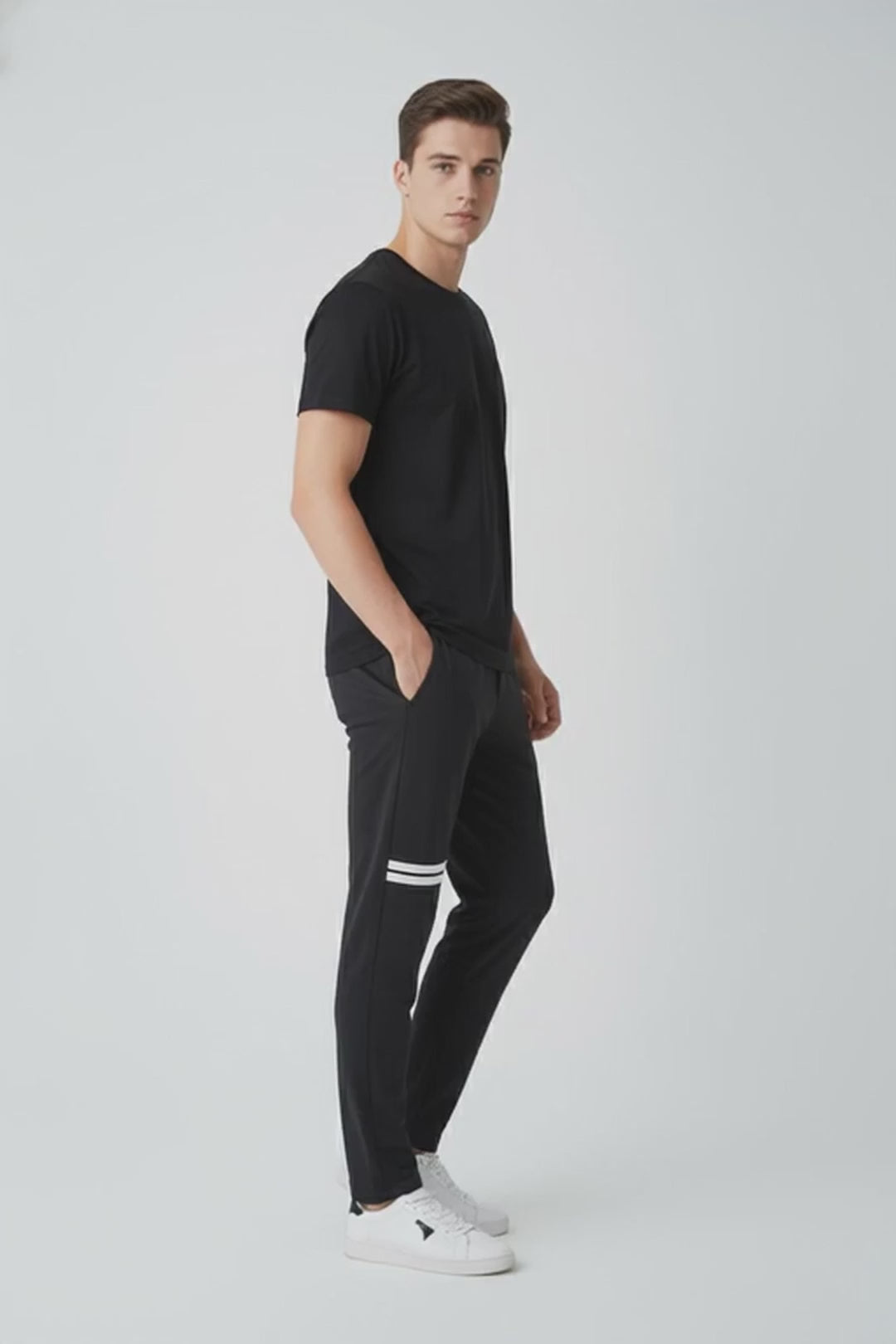 Men's Quick Dry Double Striped Activewear Trousers