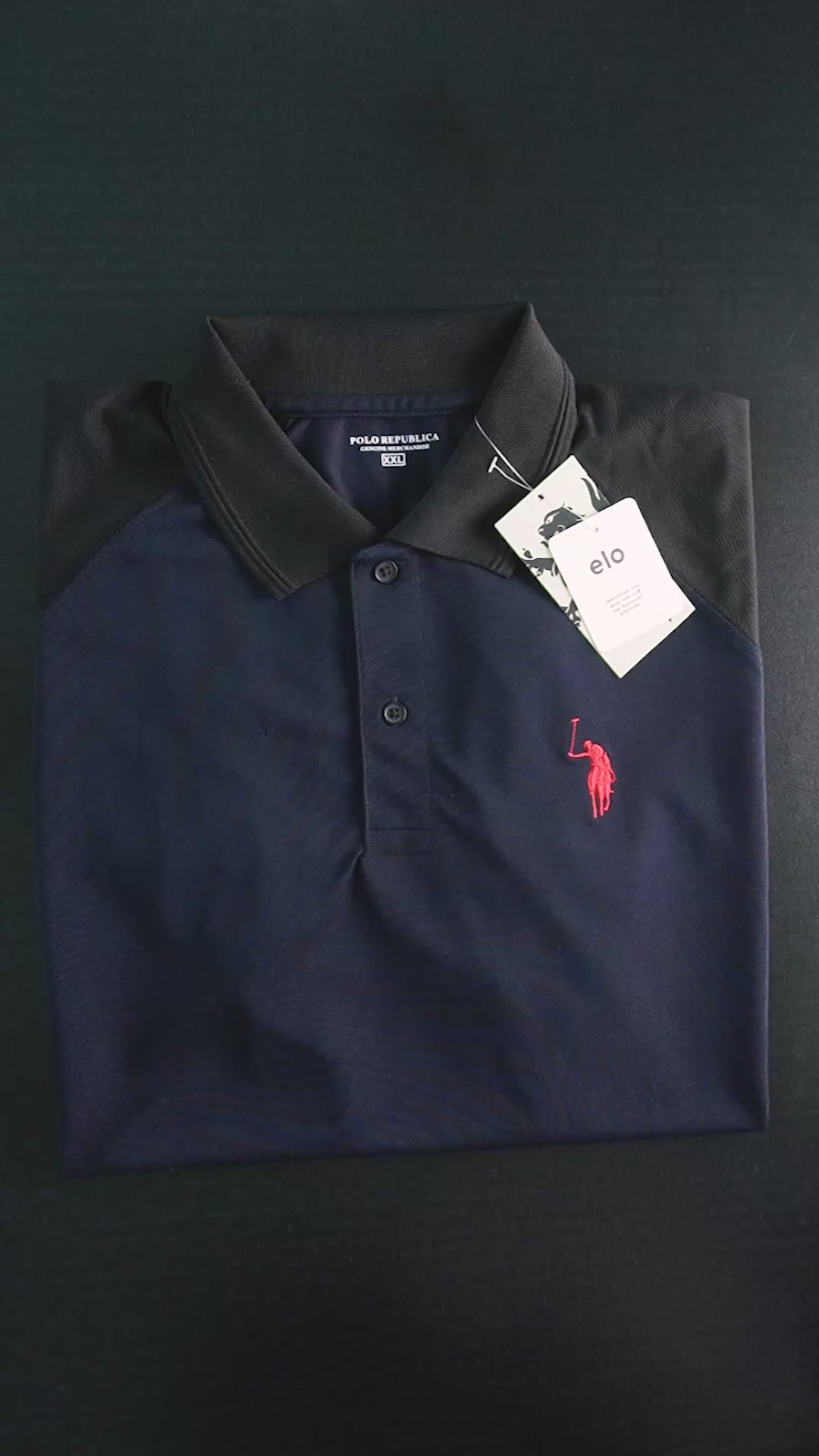 Polo Republica Men's Signature Pony Raglan Sleeve Activewear Polo Shirt