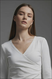 USQUARED Women's V-Neck Wrap Top