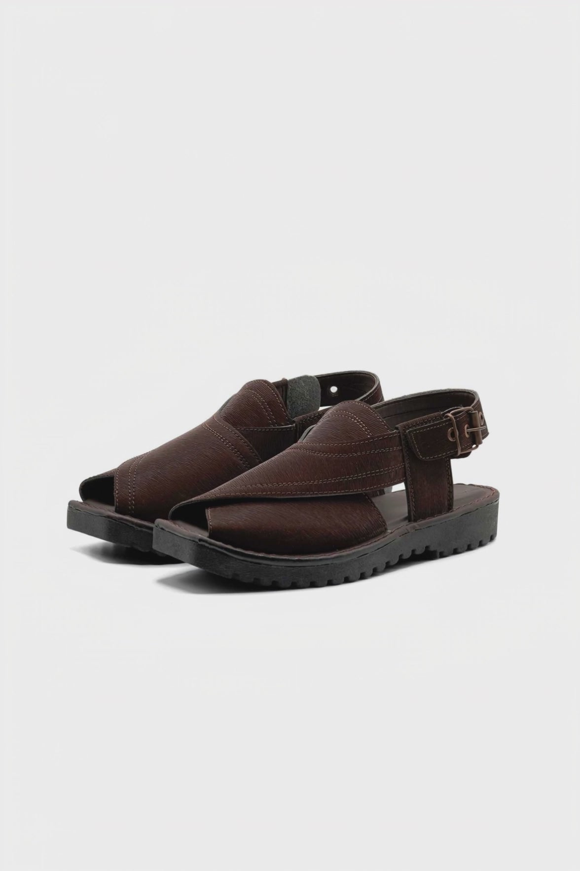 Men's Textured Peshawari Chappal