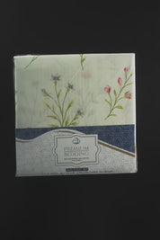 King Size Floral Print Bedsheet With Pillow Cases