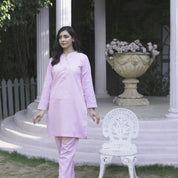 East West Women's Self Stripe 2 Pc Stitched Suit