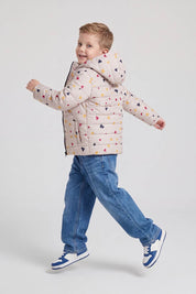 Kid's Heart Hooded Puffer Jacket