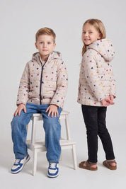 Kid's Heart Hooded Puffer Jacket