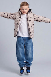 Kid's Lightweight Clouds Hooded Puffer Jacket