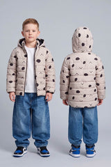 Kid's Lightweight Clouds Hooded Puffer Jacket
