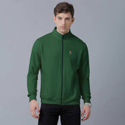 Polo Republica Men's Moose Embroidered Fleece Zipper Jacket Men's Jacket Polo Republica Bottle Green S 