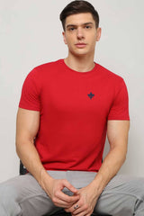 Polo Republica Men's Maple Leaf Printed Crew Neck Tee Shirt