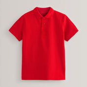 Cc Boy's Short Sleeve Minor Fault Polo Shirt Boy's Polo Shirt Image Red 3-4 Years 