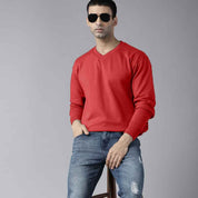 Polo Republica Men's Nobitu V-Neck Sweat Shirt Men's Sweat Shirt Polo Republica Red S 