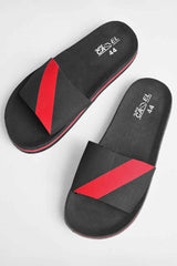 Black Camel Men's Truiden Striped Design Soft Slides
