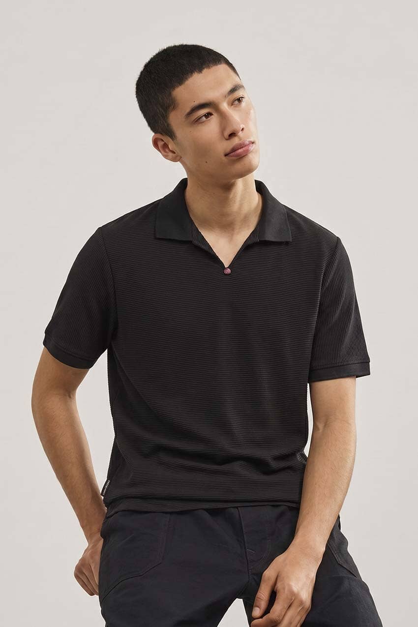 Men's Lightweight Johnny Collar Polo Shirt