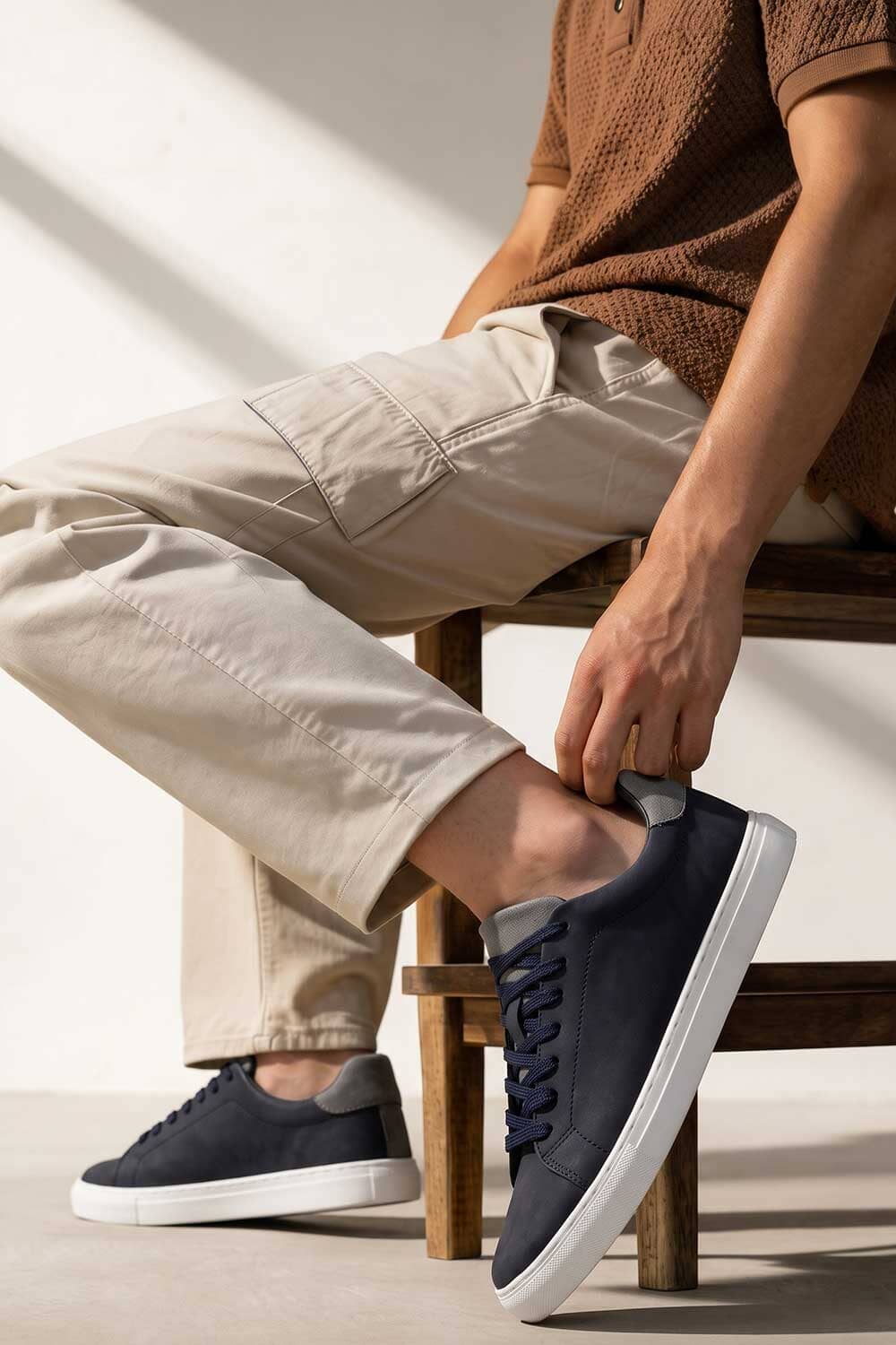 Navy Suede