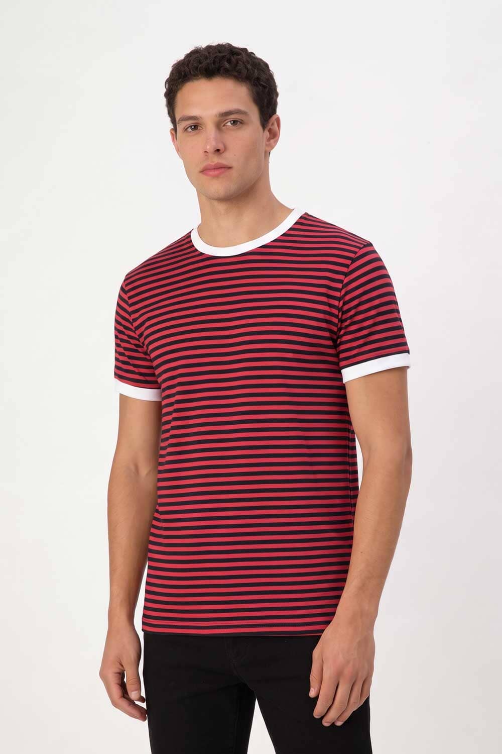 Red & Navy Striped