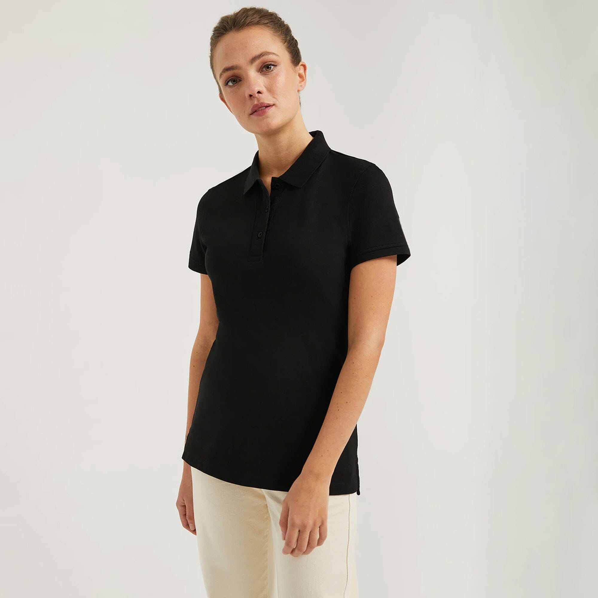 Polo Republica Women's Minor Fault Pique Polo Shirt Women's Polo Shirt Polo Republica Black S 