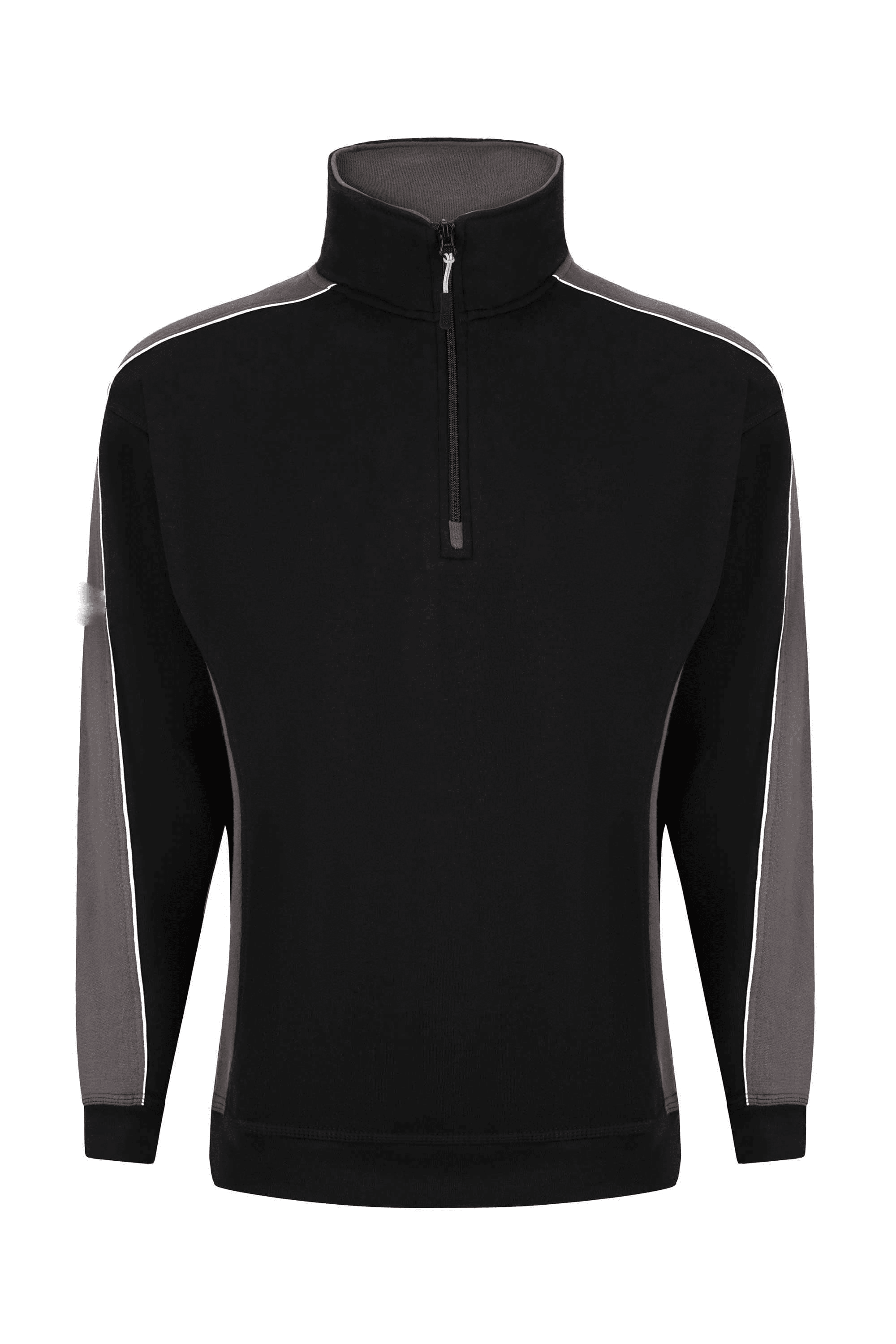 4 Zipper Logo Embroidered Minor Fault Fleece Sweat Shirt Men's Sweat Shirt Image 
