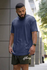 Polo Republica Men's Essentials Curved Loose Fit Short Sleeve Tee Shirt