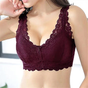 Women's Front Zipper Lace Design Removable Padded Bra & Pantie Set Women's Lingerie Sunshine China 