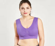 Women's Back Yoga Vest Sports Bra Women's Lingerie Sunshine China Purple M(32) 