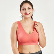 Women's Back Yoga Vest Sports Bra Women's Lingerie Sunshine China Coral Red M(32) 