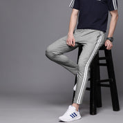 Poler Chitose Men's Super Soft Striped Trousers Heather Grey & White 