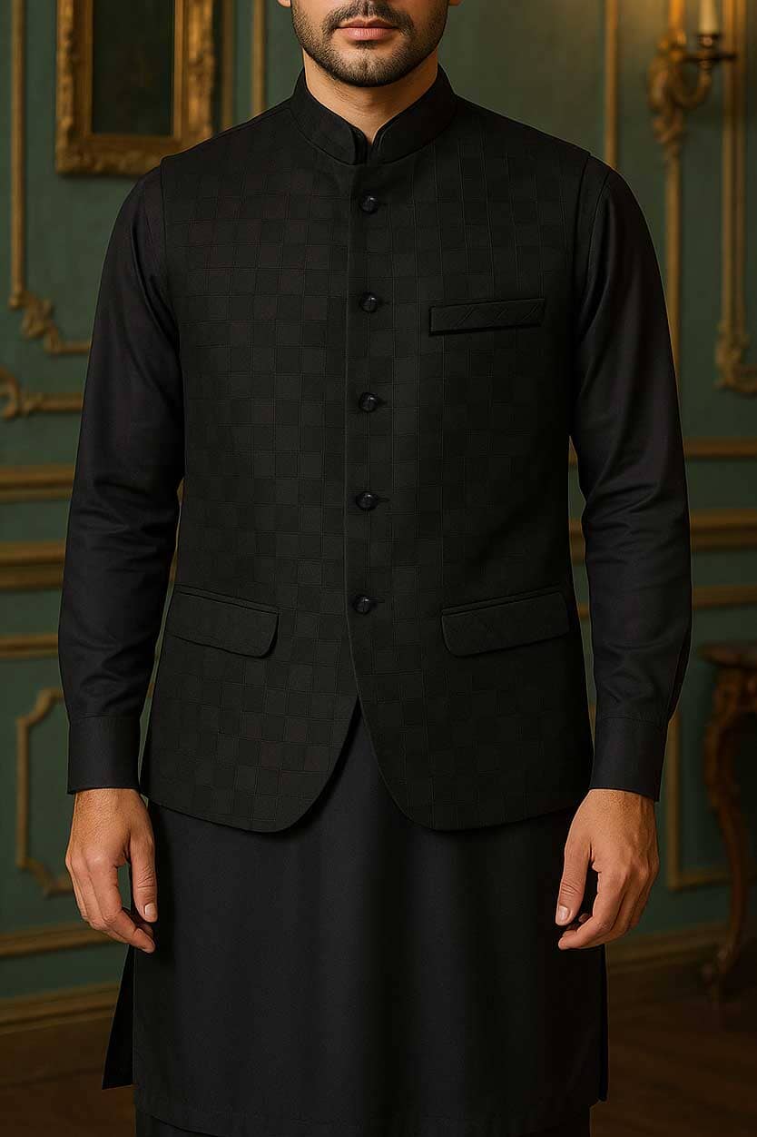 T2 Club Men's Textured Premium Waistcoat