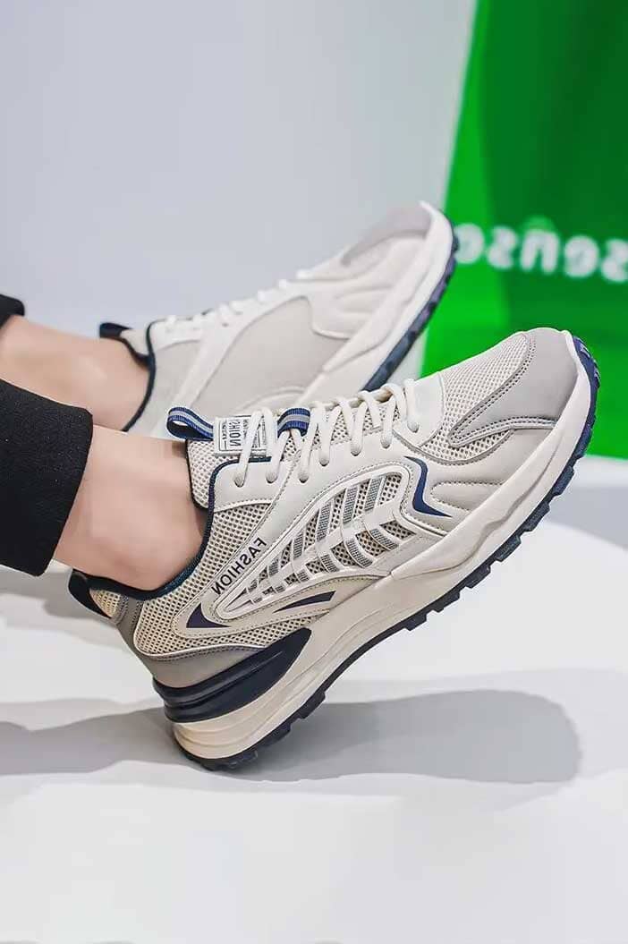 Beige & Navy