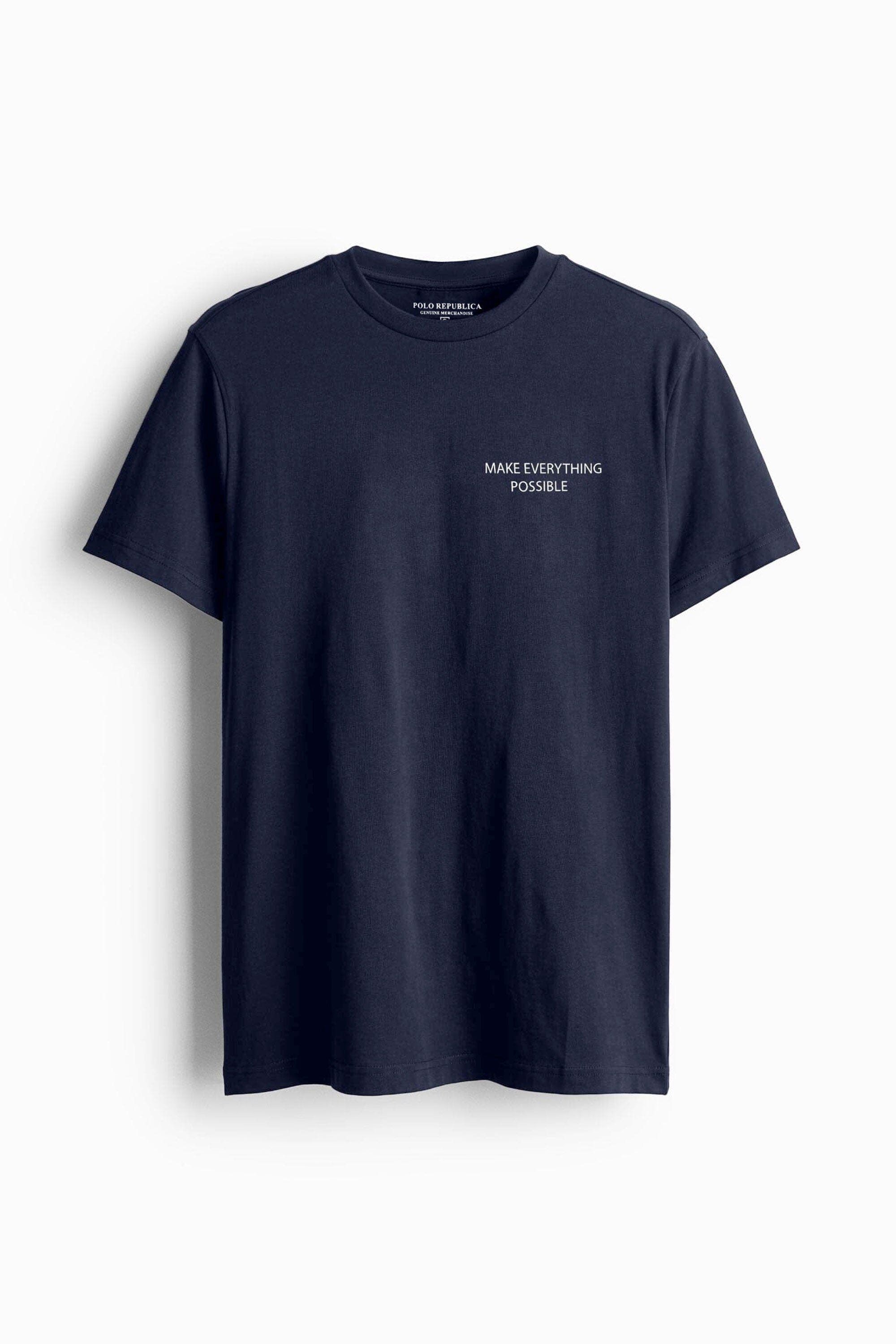Polo Republica Men's Make Everything Possible Printed Crew Neck Tee Shirt Men's Tee Shirt Polo Republica 