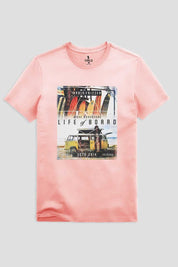 Carlo Men's Brain Frizzer Printed Crew Neck Tee Shirt