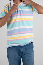 Eternity Premium Men's Pastel Striped Polo Shirt