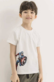 Polo Republica Boy's Superhero Captain America Printed Tee Shirt Boy's Tee Shirt Polo Republica 