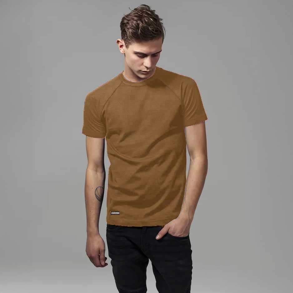 Harrods Men's Raglan Sleeve Solid Design Tee Shirt Men's Tee Shirt IBT 