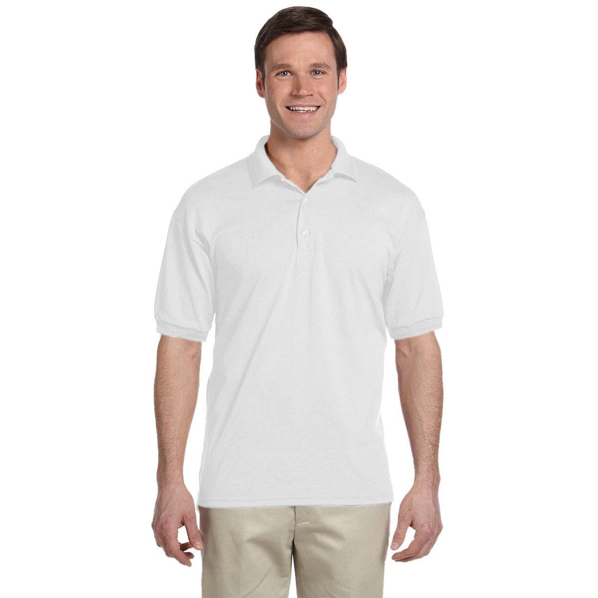 Men's Gotti Short Sleeve Polo Shirt Minor Fault Image White S 