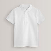 Cc Boy's Short Sleeve Minor Fault Polo Shirt Boy's Polo Shirt Image White 3-4 Years 