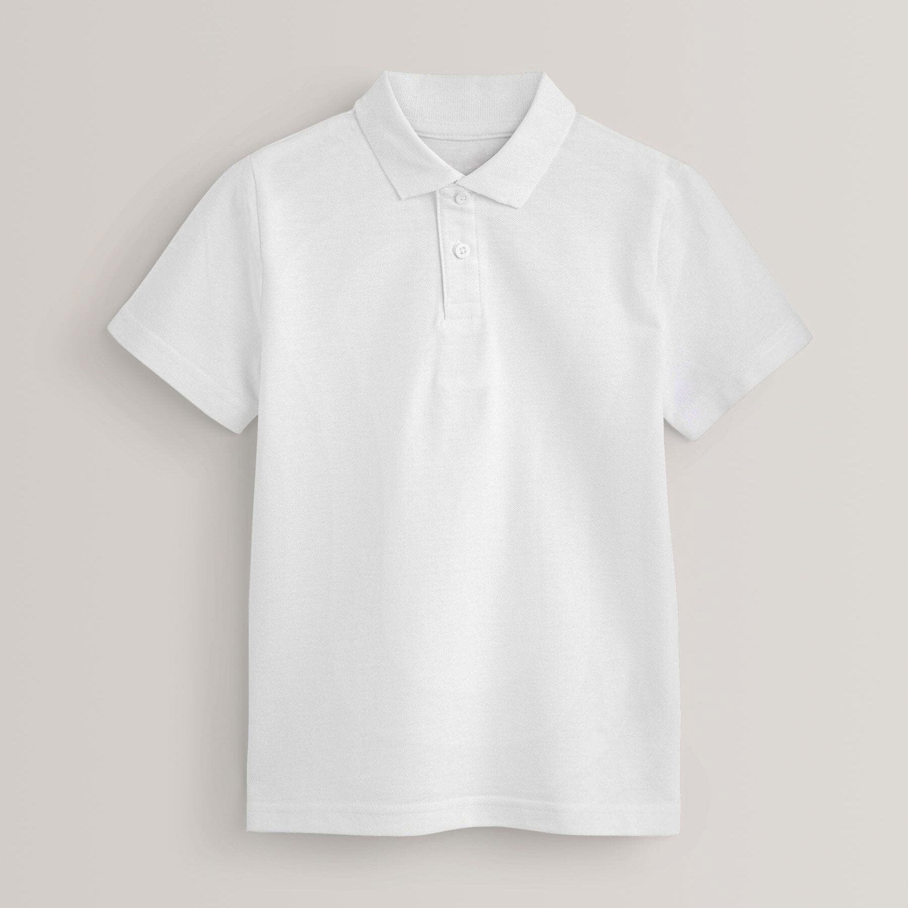 Cc Boy's Short Sleeve Minor Fault Polo Shirt Boy's Polo Shirt Image White 3-4 Years 