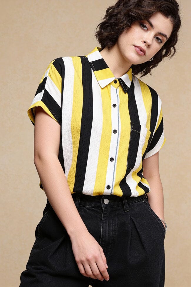 East West Women's Striped Casual Shirt