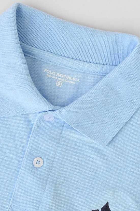 Polo Republica Men's Maple Leaf & Flag Embroidered Short Sleeve Polo Shirt