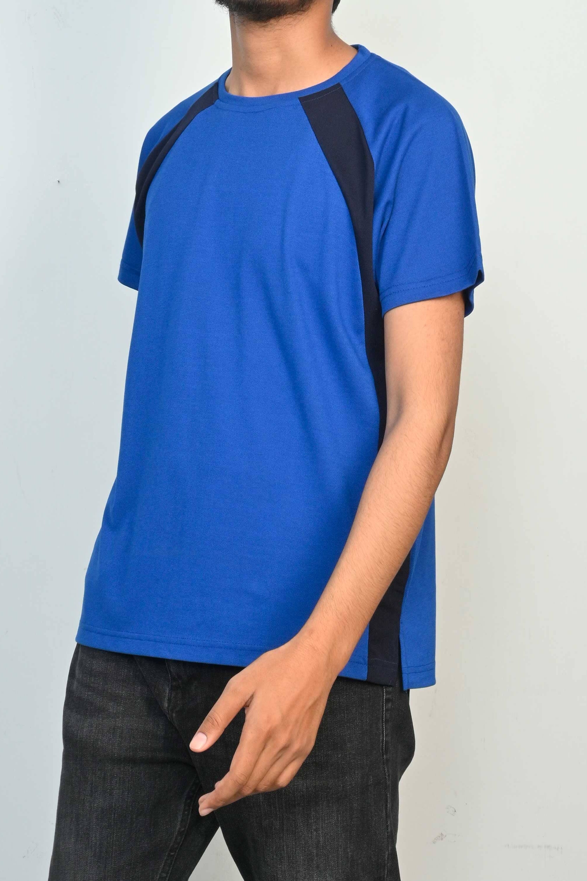 Men's Contrast Style Raglan Sleeve Tee Shirt