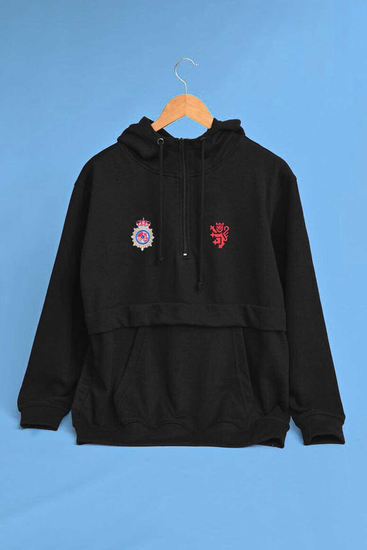 Polo Republica Men's Lion & Crest Embroidered Pullover Terry Hoodie