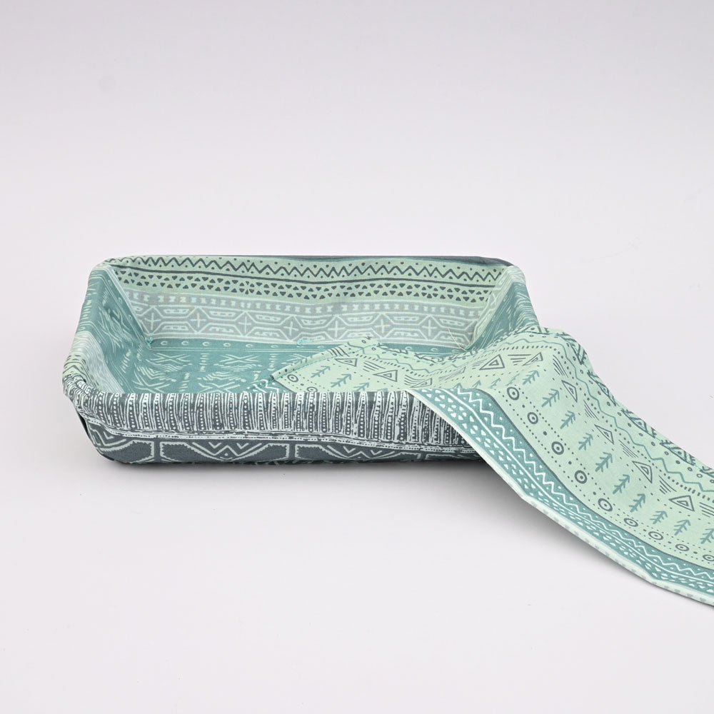 Bread Basket Large Size With Cover Kitchen Accessories De Artistic Aqua Green 
