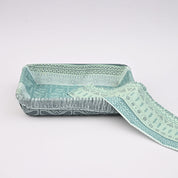 Bread Basket Large Size With Cover Kitchen Accessories De Artistic Aqua Green 
